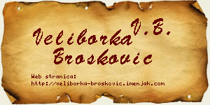 Veliborka Brošković vizit kartica